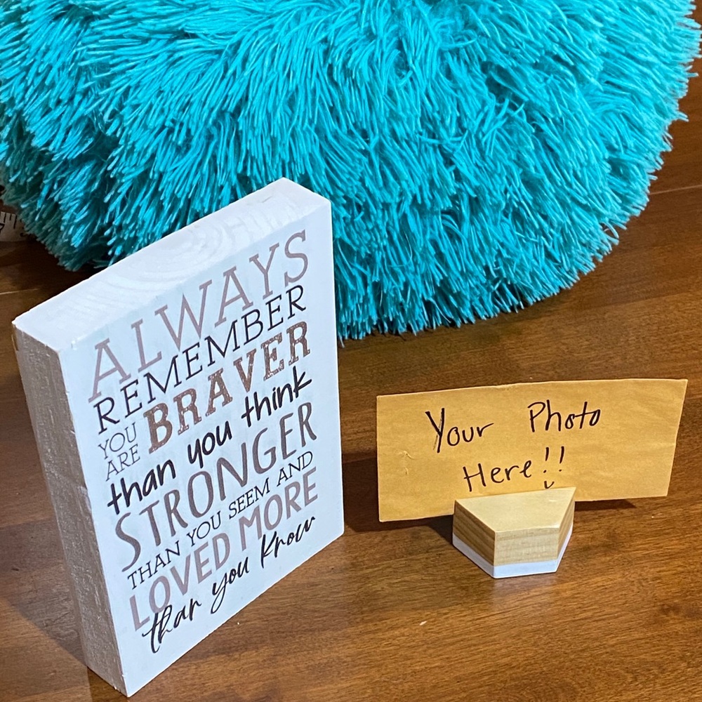 Positive Quote Sign & Picture Frame Set - Picture 2 of 7